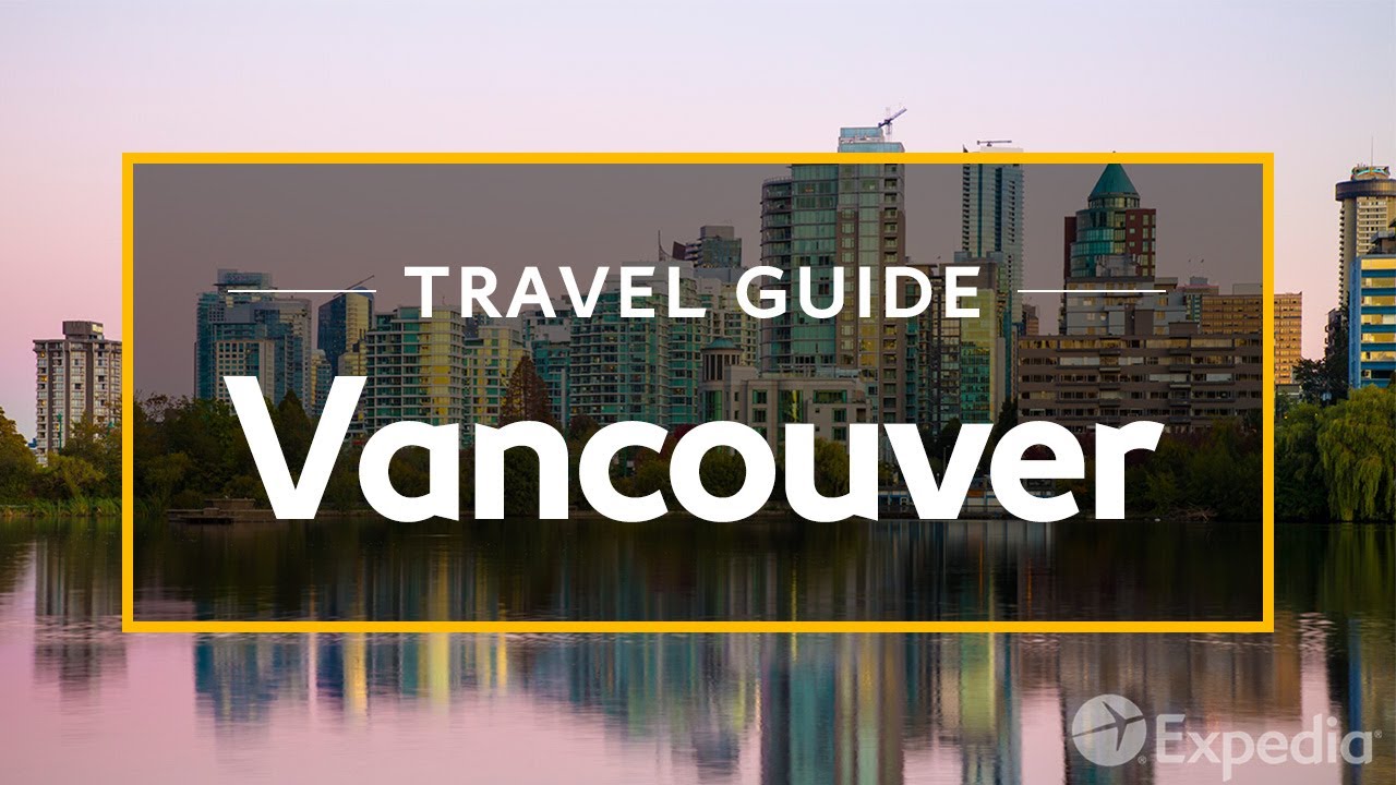 Explore Vancouver with this informative travel guide featuring a cityscape backdrop.