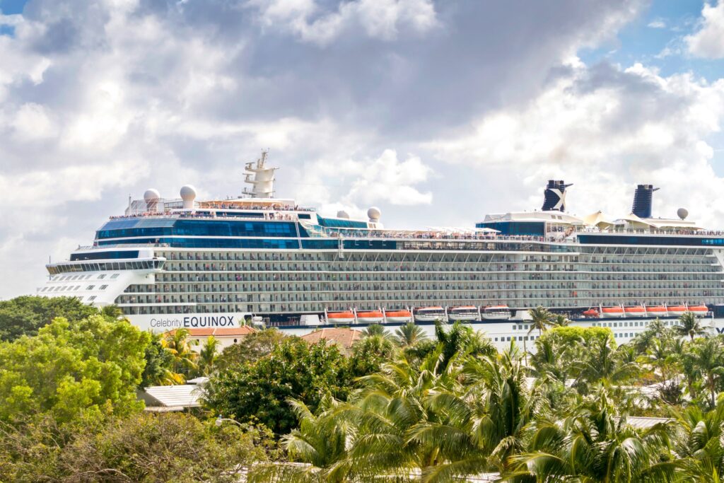 A picture of the Celebrity Equinox cruise ship.