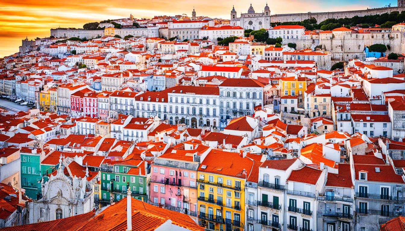 Experience the charm of Lisbon, Portugal at sunset in the less-explored neighborhoods of Mouraria and Martim Moniz.
