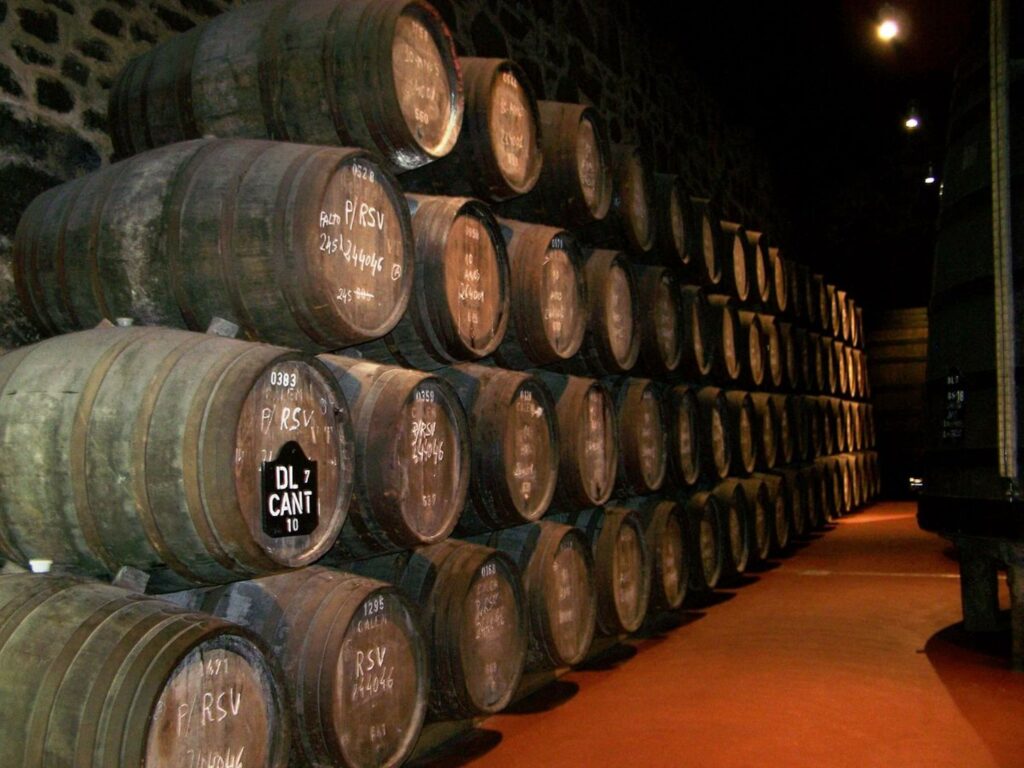 Barrels of Porto Wine in a cellar